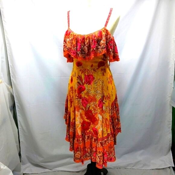 Spell & The Gypsy Sleeveless Midi Sundress Flounce Whimsygoth Boho ChicWoman L